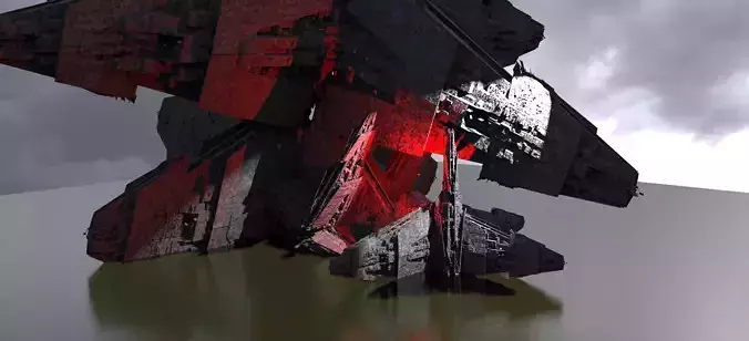 Sci-Fi City dystopia Mega city colony Pyramid City shipwraiths  3D model
