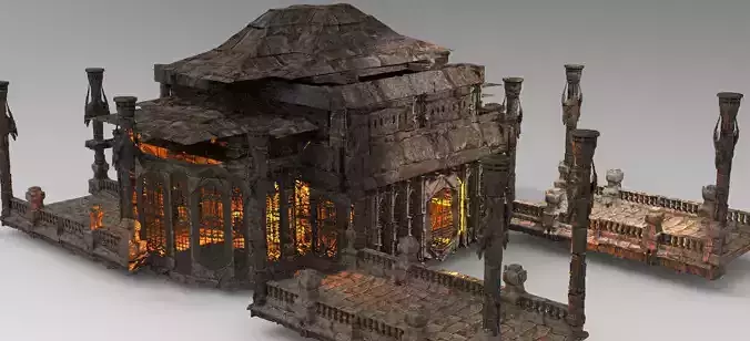 Desert sand palace 1 3D