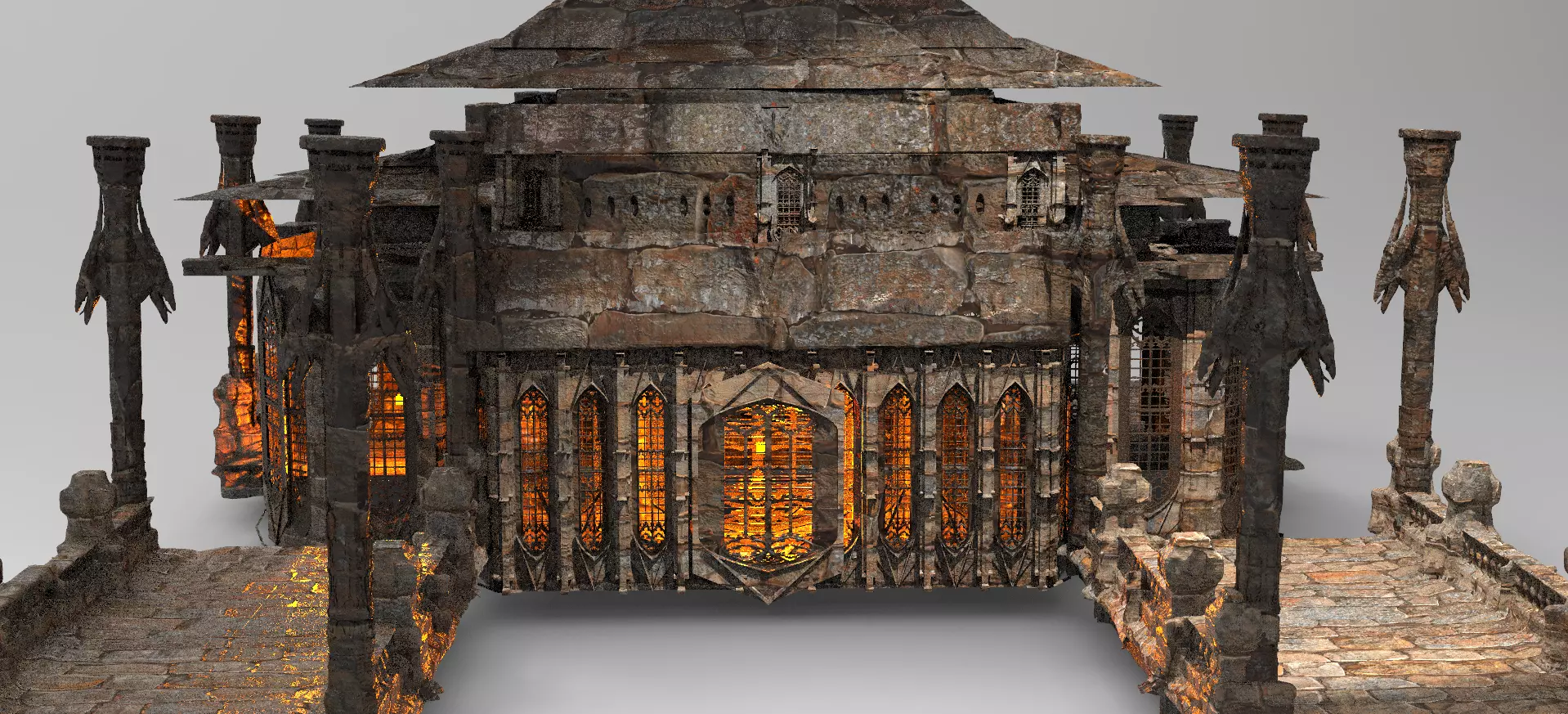 Desert sand palace 2 3D model_0