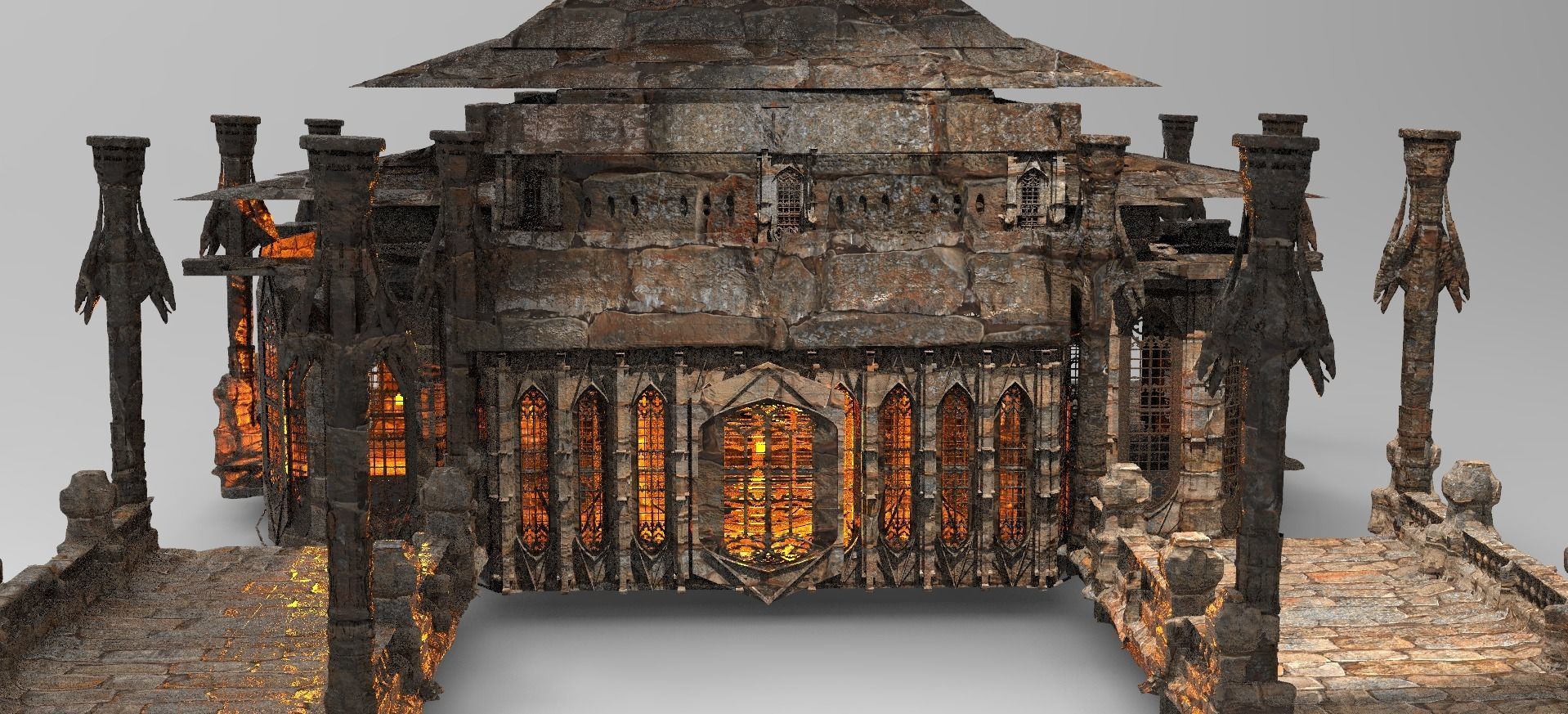 Desert sand palace 2 3D model_1