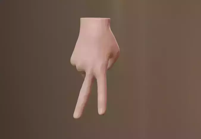 Peace Hand Sign 3D model
