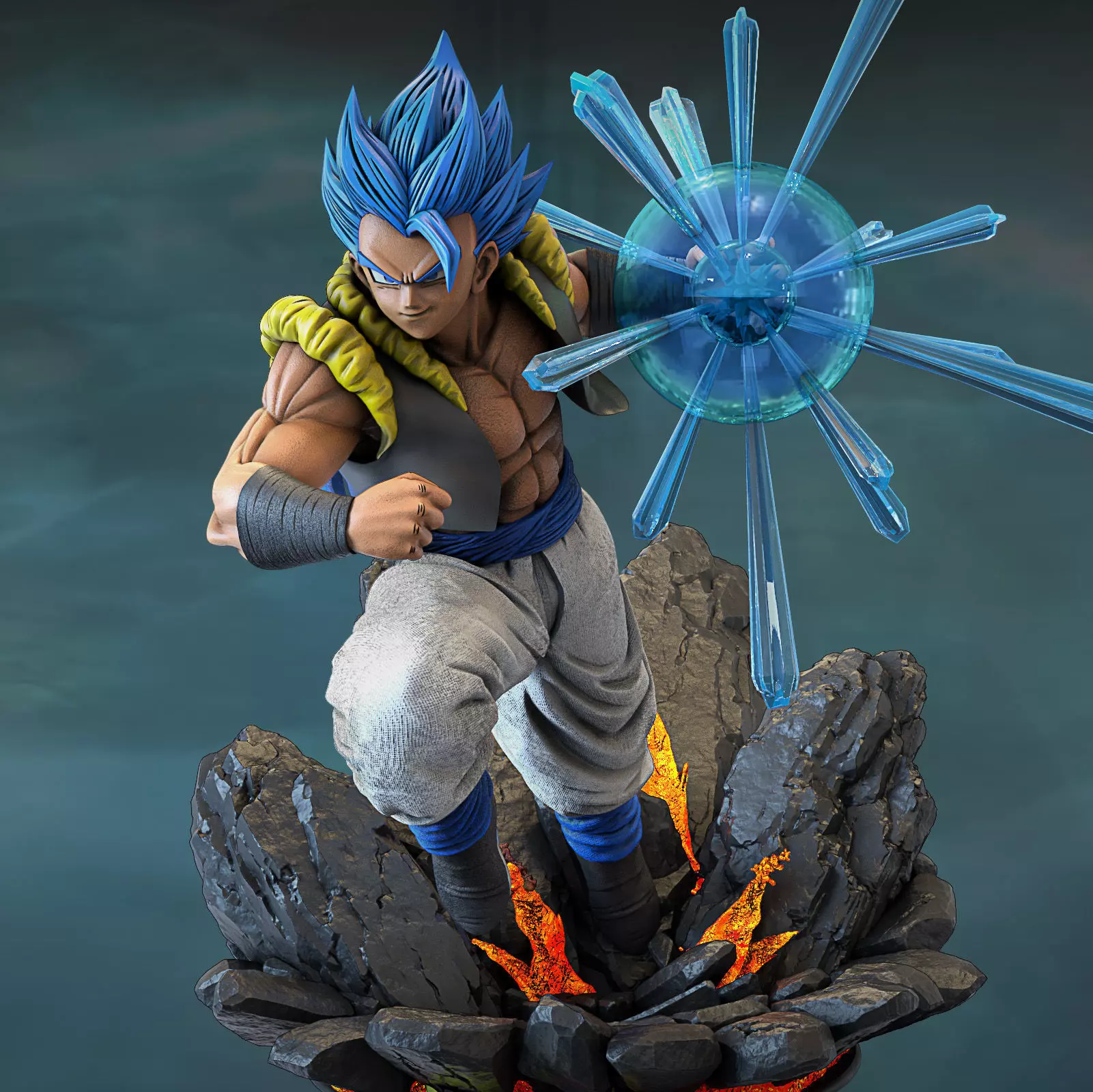 Super Saiyan Gogeta  3D print model_0