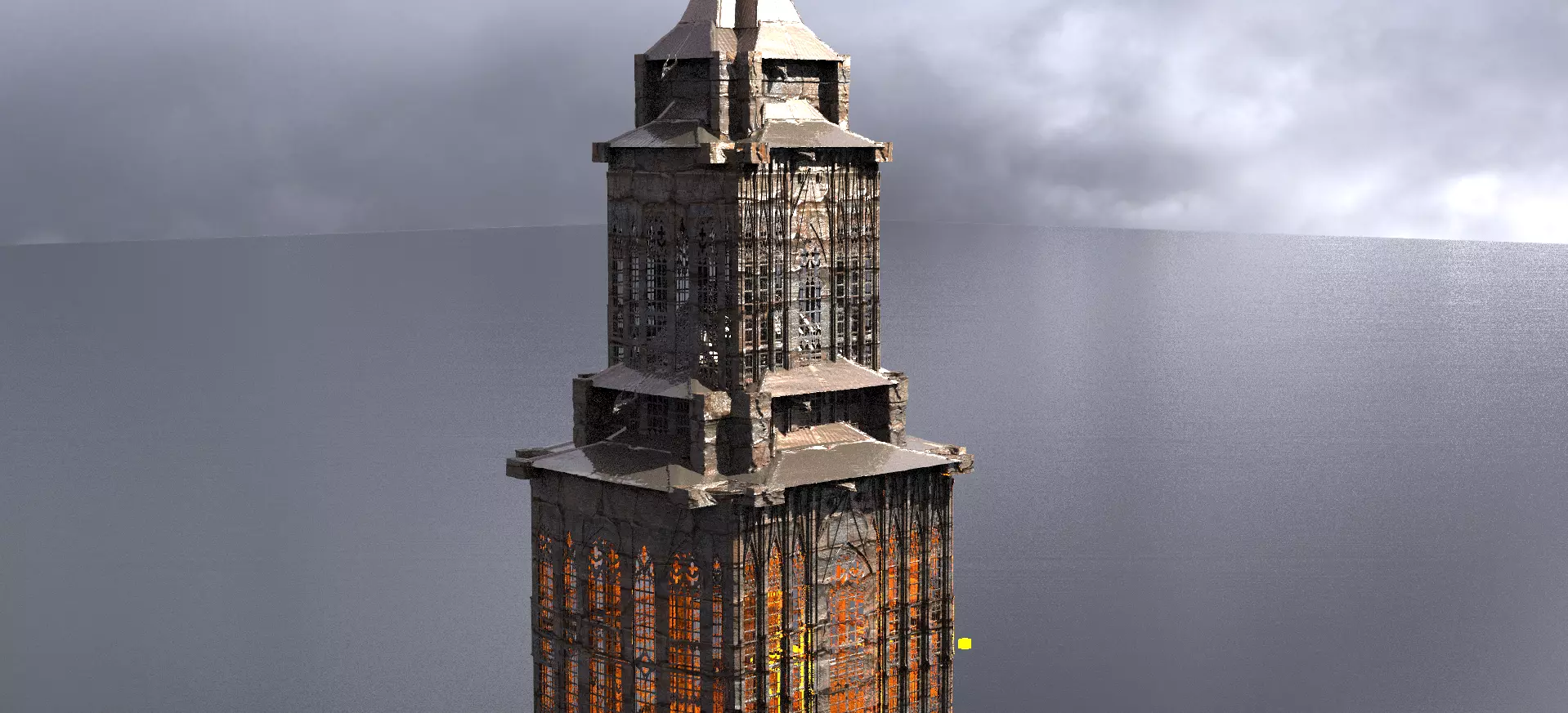 Mining colony Palace Tower 2 3D model_0