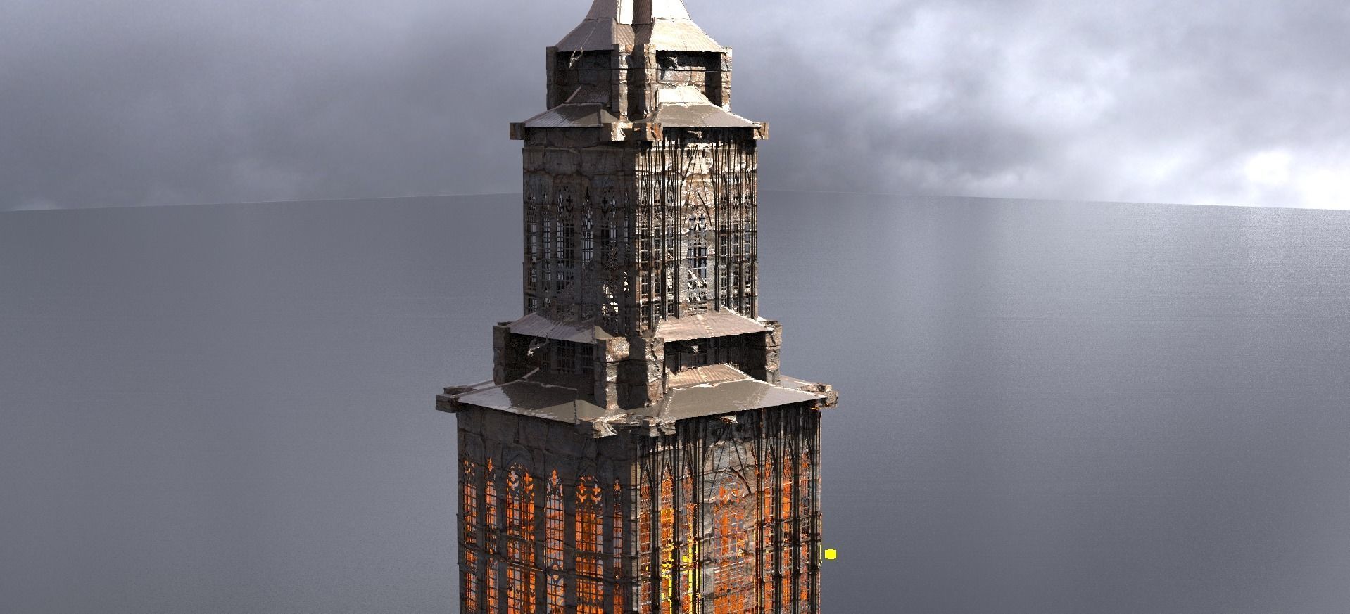 Mining colony Palace Tower 2 3D model_3