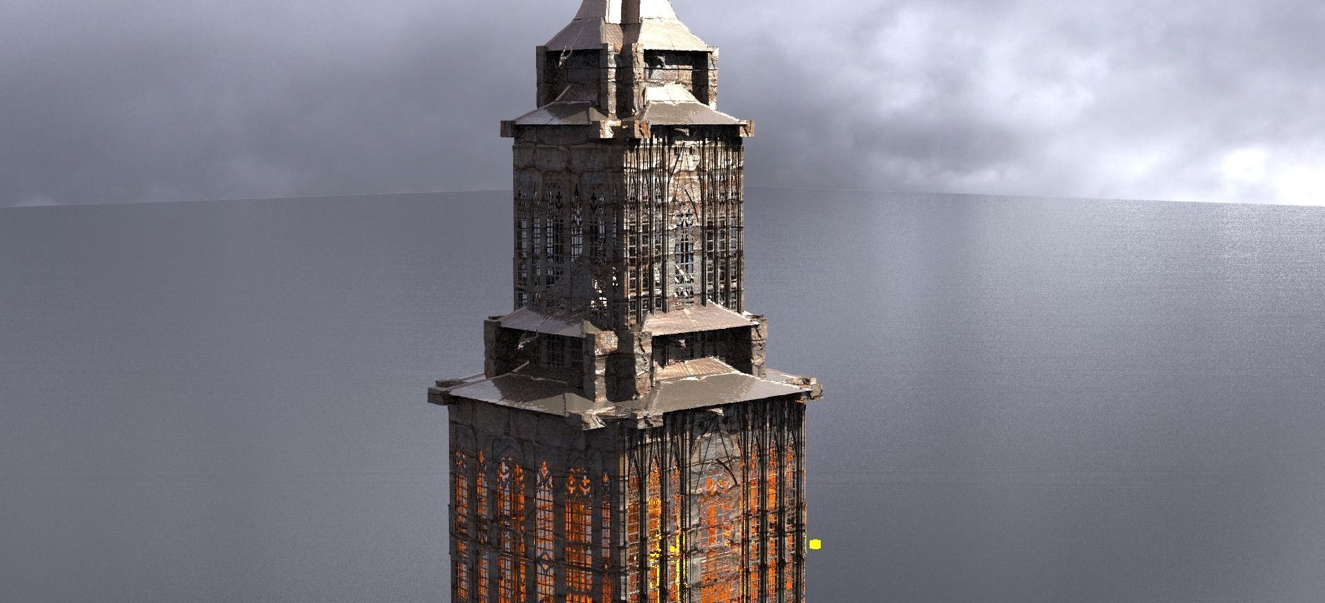 Mining colony Palace Tower 2 3D model_1