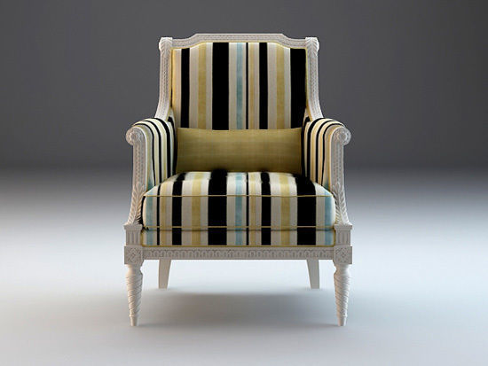 Modern furniture armchair seater free interior classic 3D print model_11