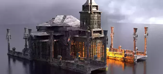 Mining colony Palace halls Kit bash