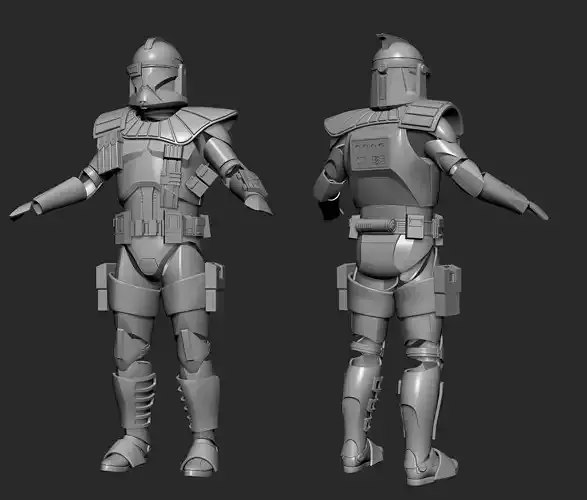 Alpha ARC Trooper Full Size Armor Props STL 3D print model