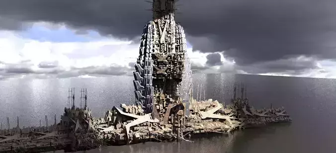 Sci-Fi City Royal Tower Bridge Kit bash