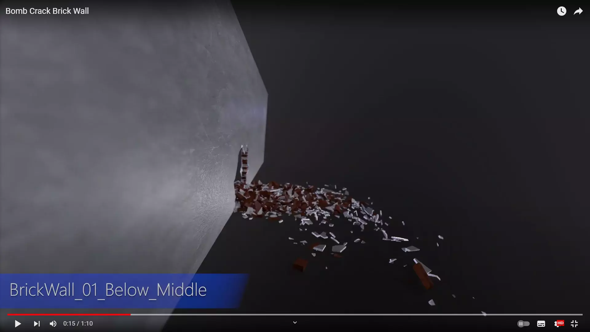 BrickWall 01 Below Middle Low-poly 3D model_0