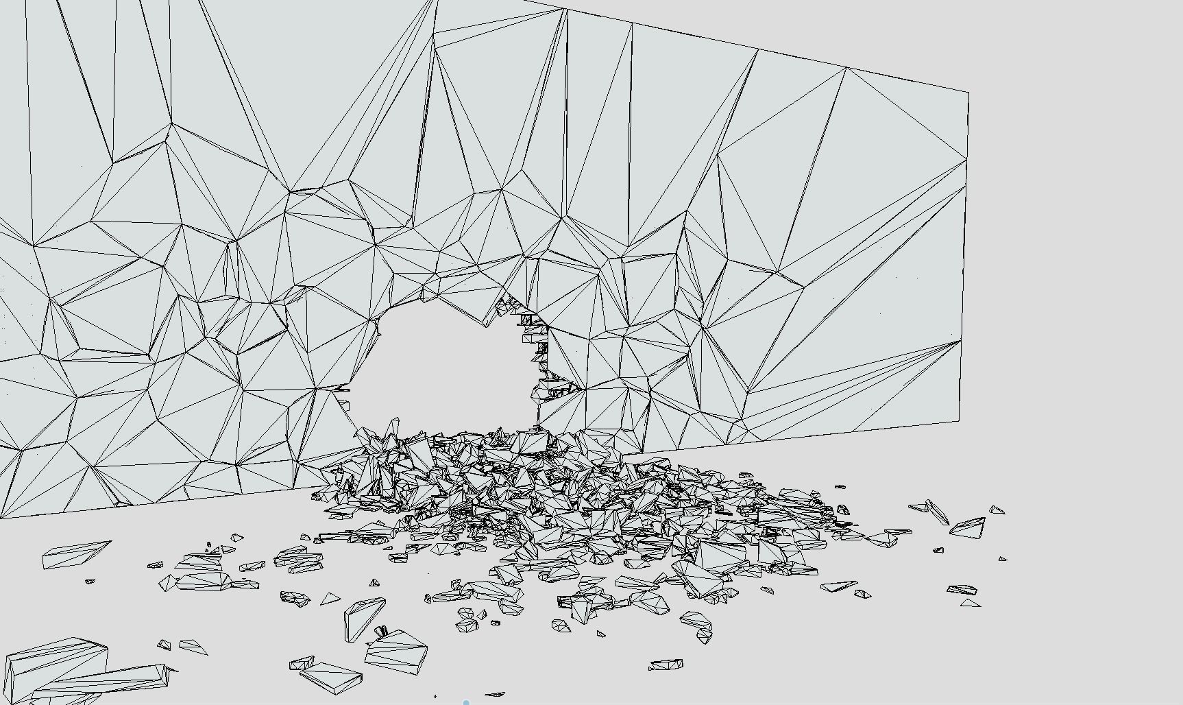 BrickWall 01 Below Middle Low-poly 3D model_3