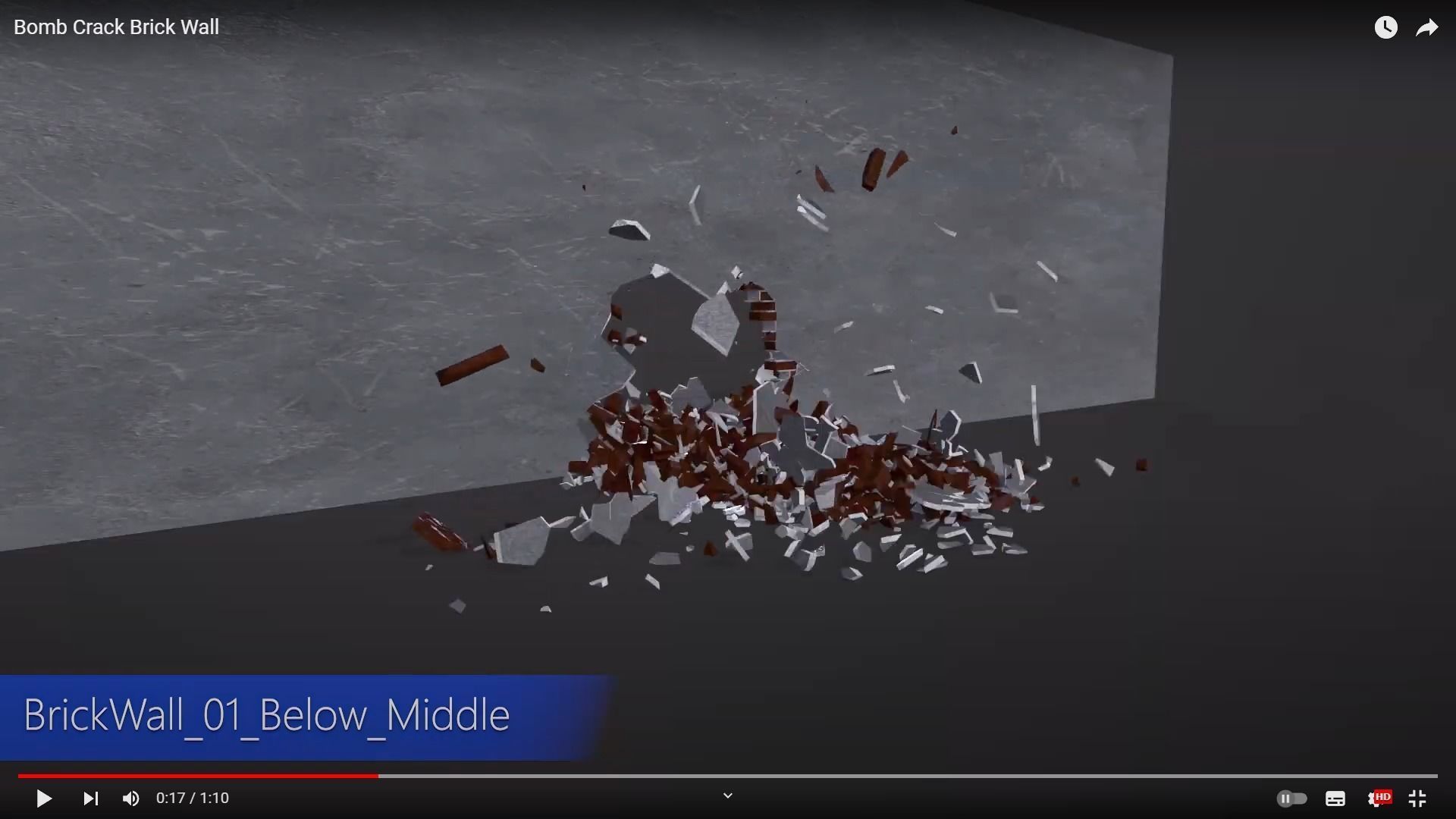 BrickWall 01 Below Middle Low-poly 3D model_2