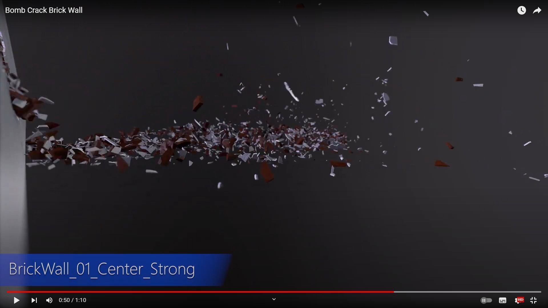 BrickWall 01 Center Strong Low-poly 3D model_2