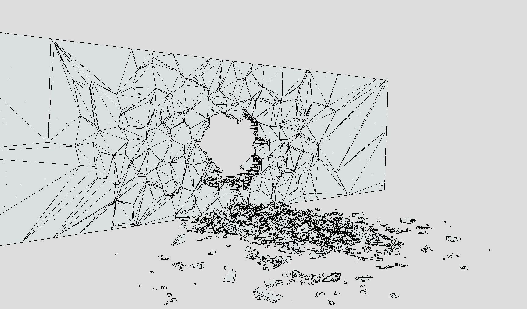 BrickWall 01 Center Middle Low-poly 3D model_3