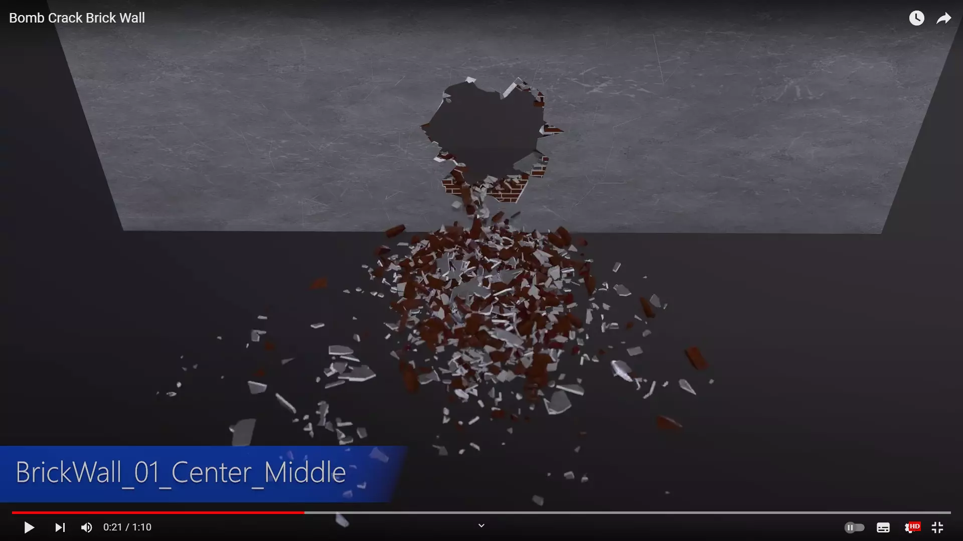 BrickWall 01 Center Middle Low-poly 3D model_0