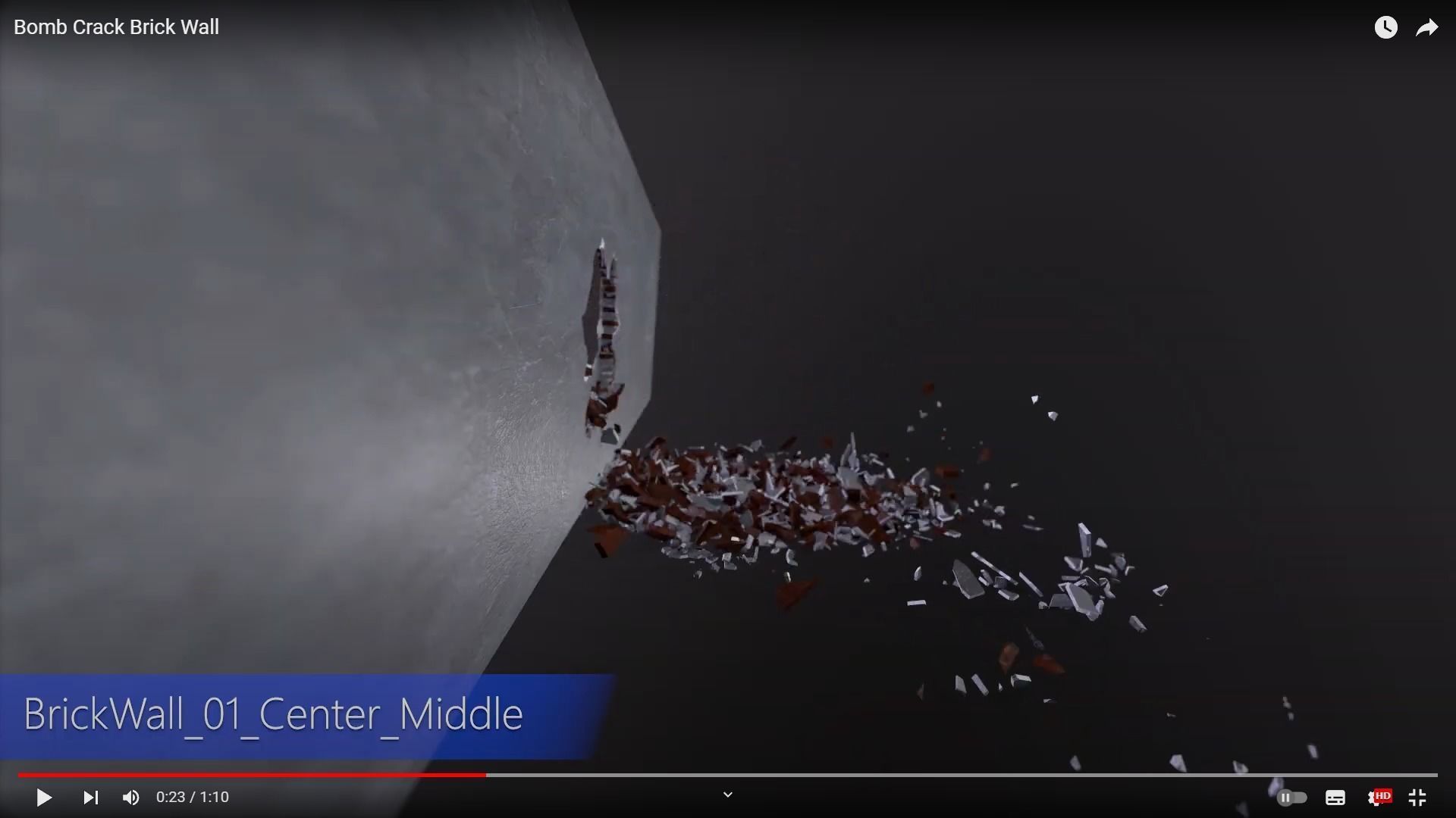 BrickWall 01 Center Middle Low-poly 3D model_2