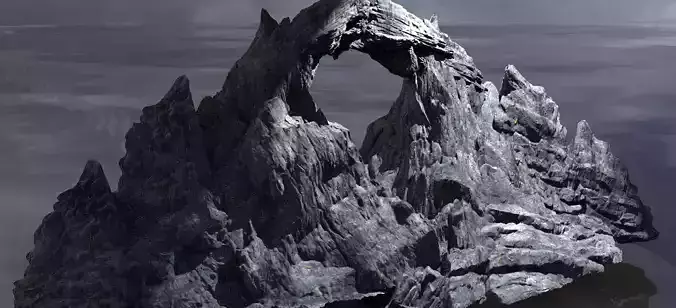 Dark Cliffs walkway 3D model