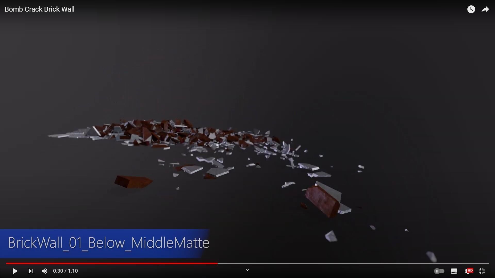 BrickWall 01 Below MiddleMatte Low-poly 3D model_2