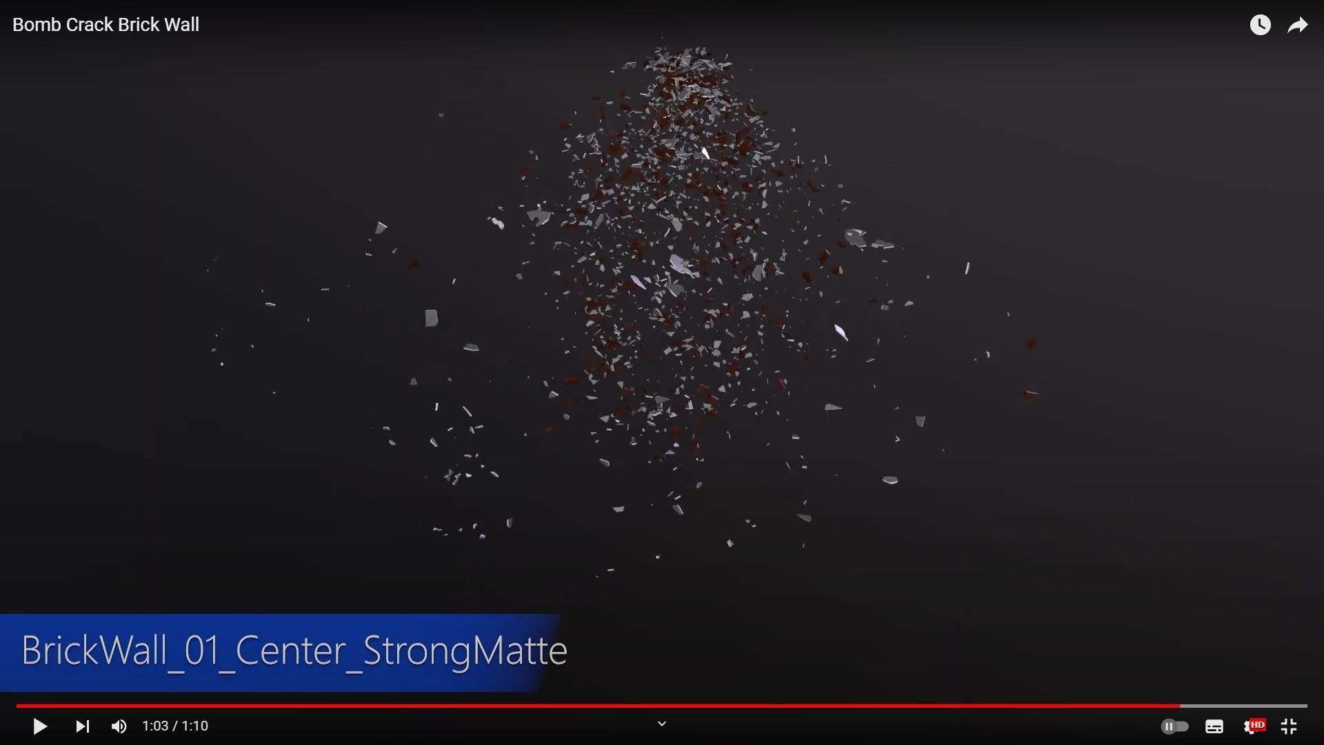 BrickWall 01 Center StrongMatte Low-poly 3D model_2