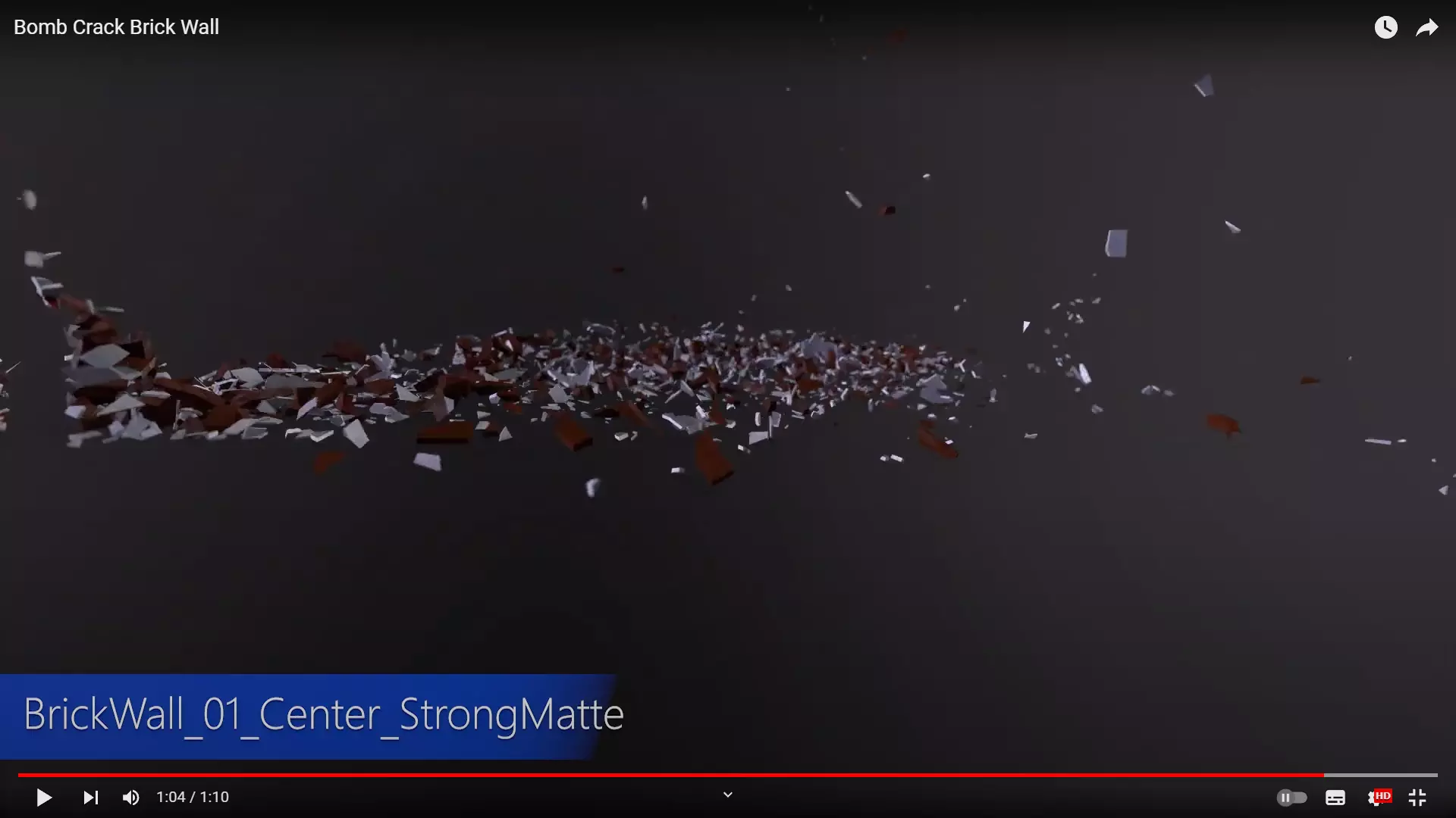 BrickWall 01 Center StrongMatte Low-poly 3D model_0