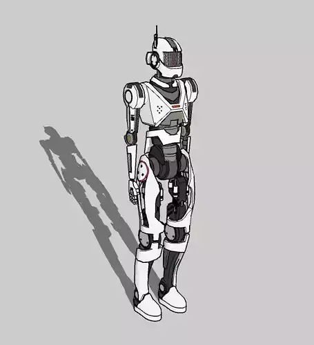 Robot Loki M1 Mass Effect Low-poly 3D model