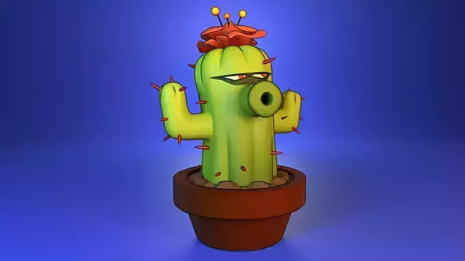 PvZ - Cactus High-Poly 3D model