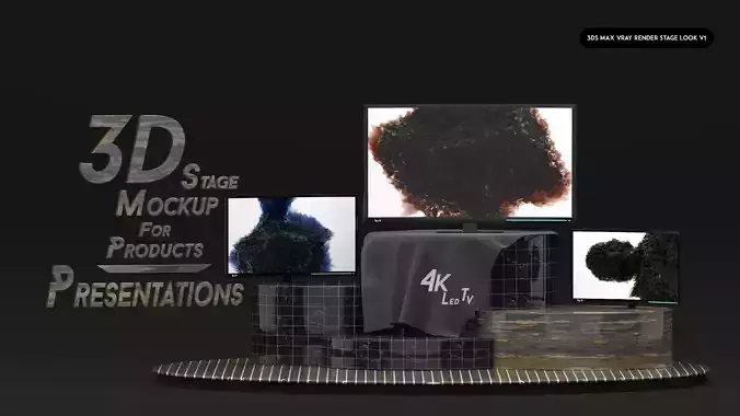 Realistic Stage For 3D Products presentations 3D model