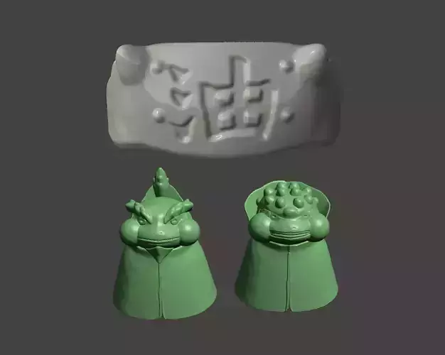 NARUTO GREAT SAGE TOADS -high poly STL for 3D printing