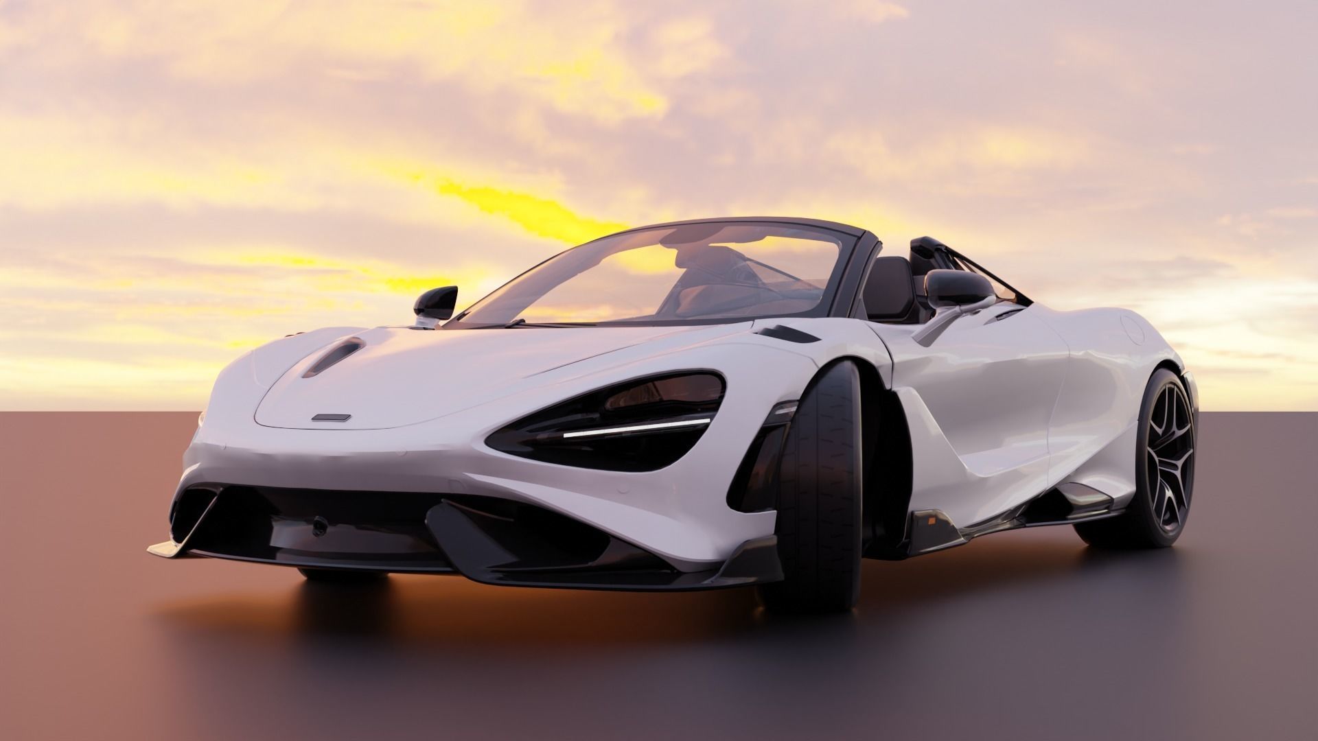 SUPERCARS - McLaren 765LT Spider and Ferrari 812 Superfast 3D Model Collection_15