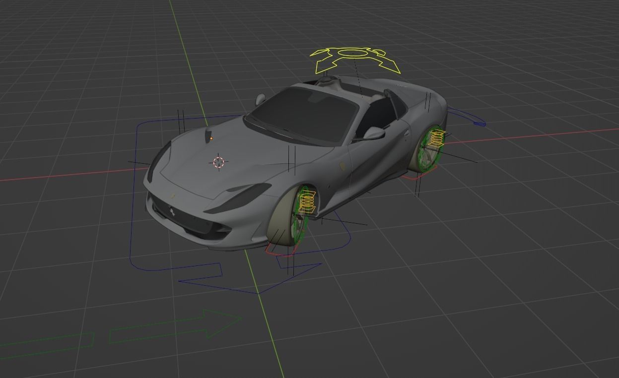 SUPERCARS - McLaren 765LT Spider and Ferrari 812 Superfast 3D Model Collection_20