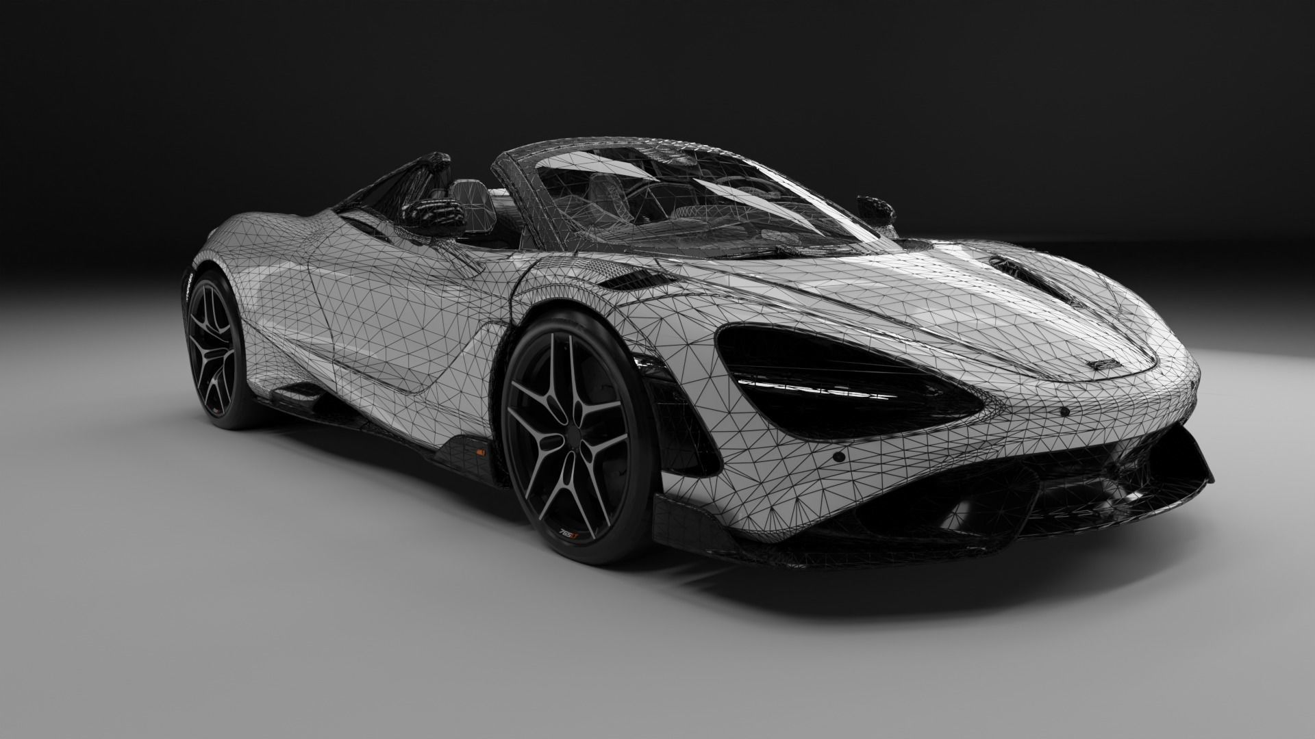 SUPERCARS - McLaren 765LT Spider and Ferrari 812 Superfast 3D Model Collection_18