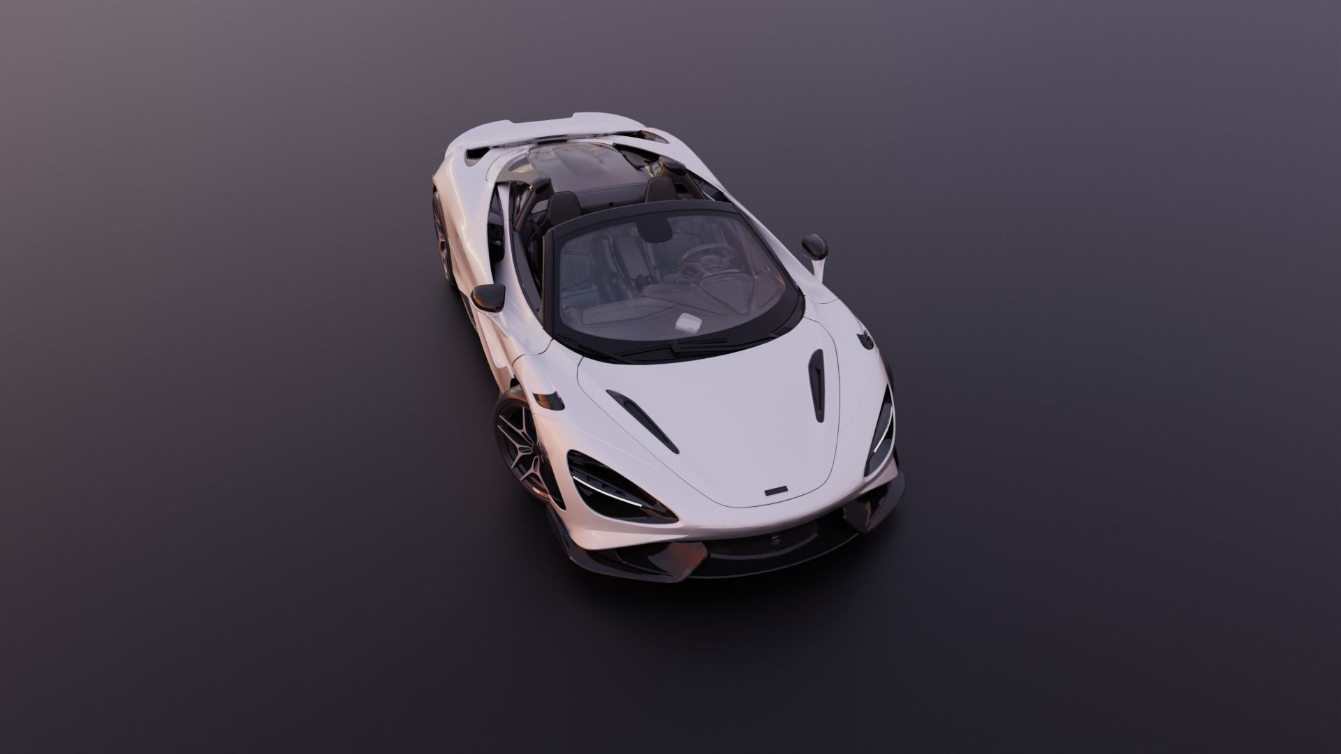 SUPERCARS - McLaren 765LT Spider and Ferrari 812 Superfast 3D Model Collection_13