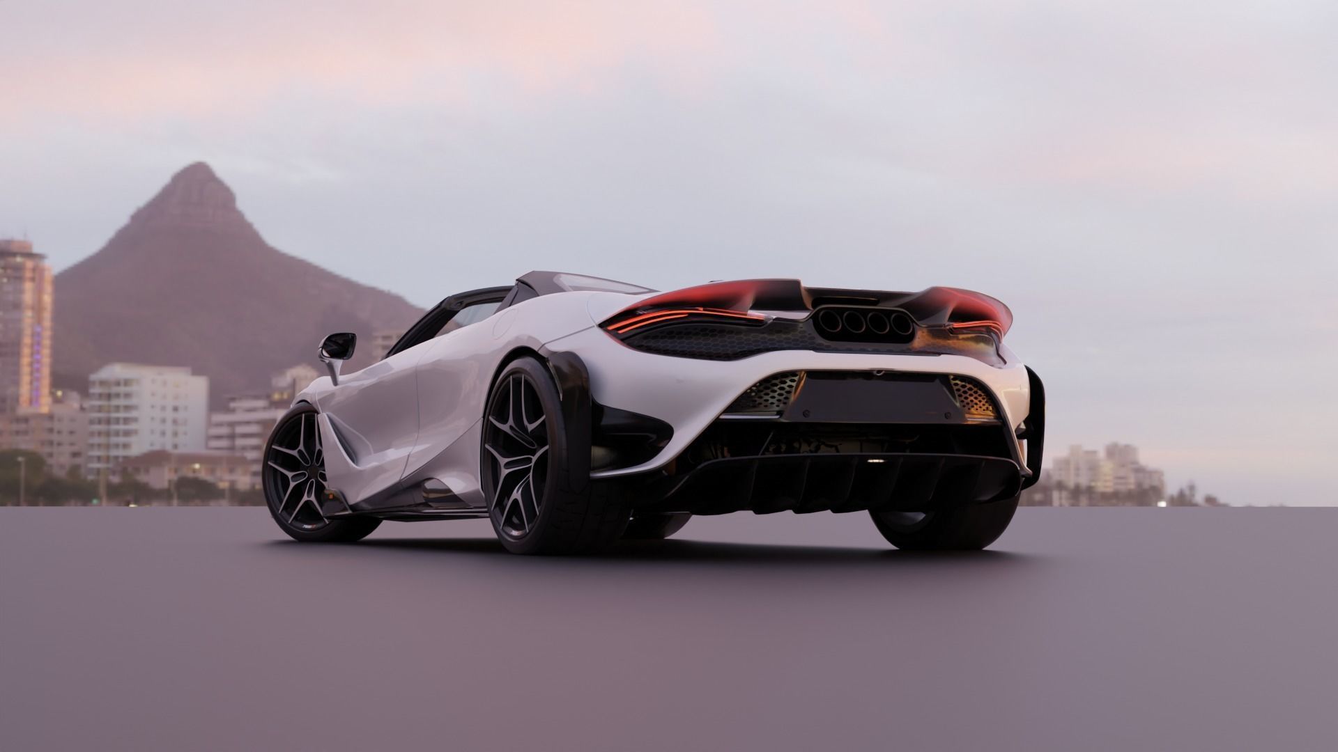 SUPERCARS - McLaren 765LT Spider and Ferrari 812 Superfast 3D Model Collection_16