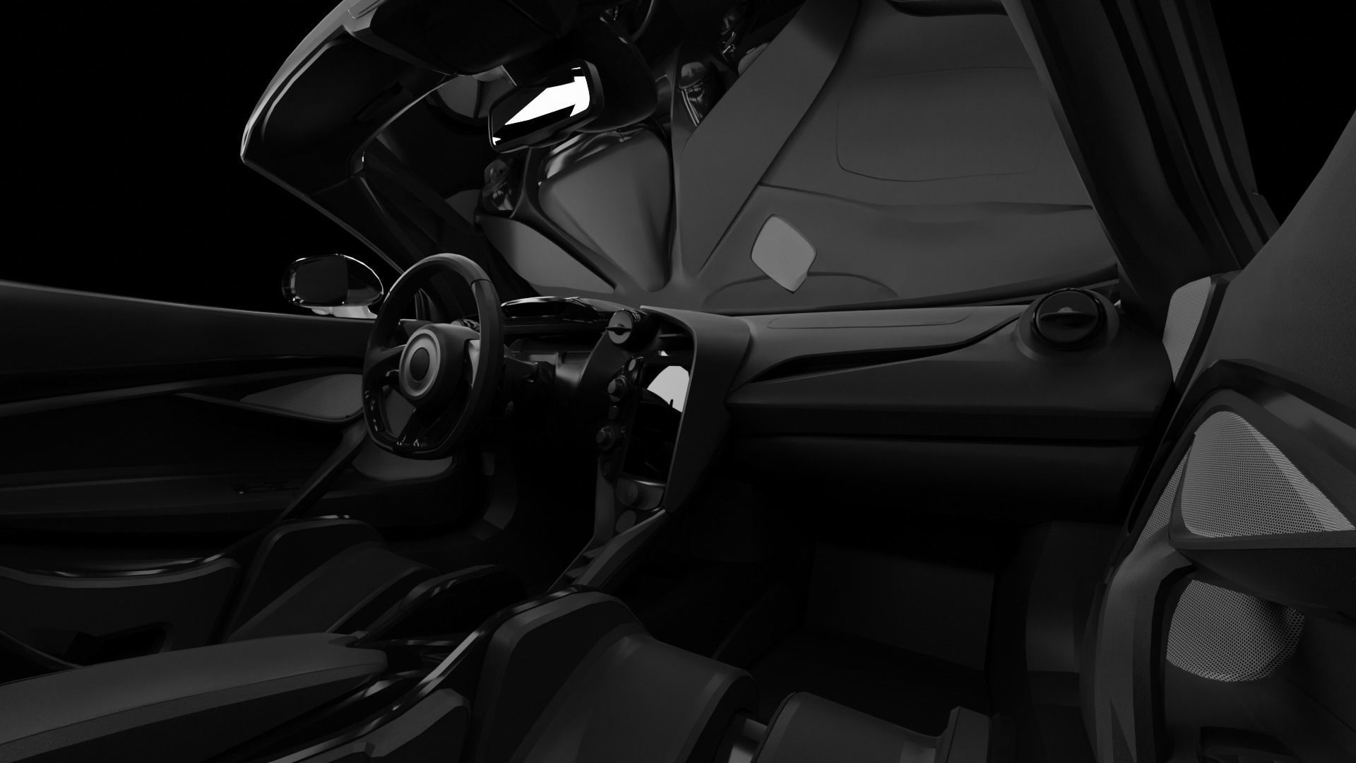 SUPERCARS - McLaren 765LT Spider and Ferrari 812 Superfast 3D Model Collection_14