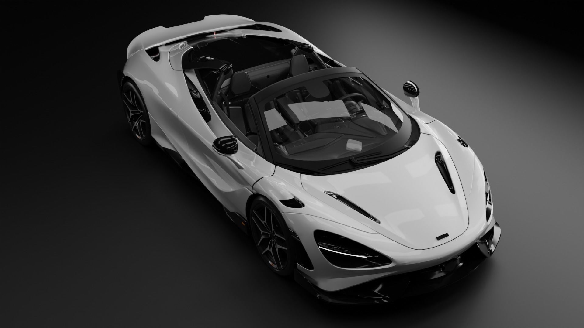 SUPERCARS - McLaren 765LT Spider and Ferrari 812 Superfast 3D Model Collection_8