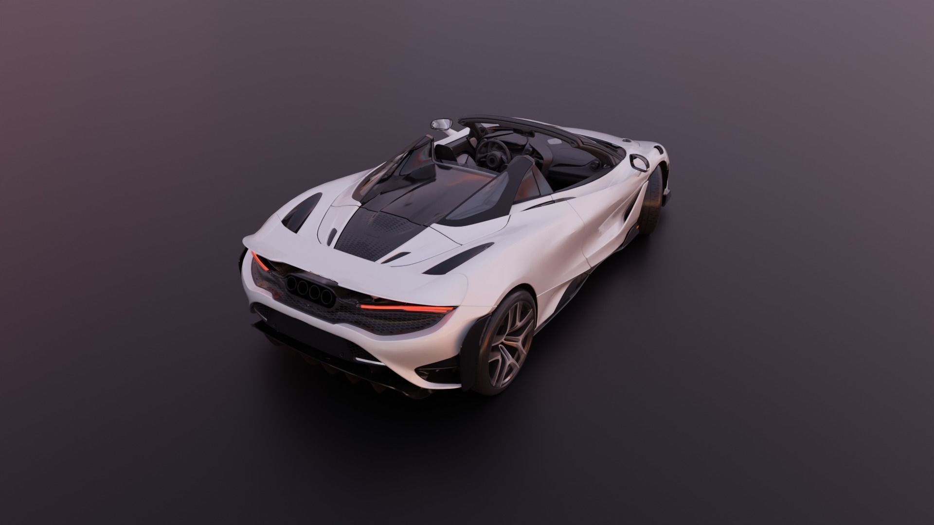 SUPERCARS - McLaren 765LT Spider and Ferrari 812 Superfast 3D Model Collection_7