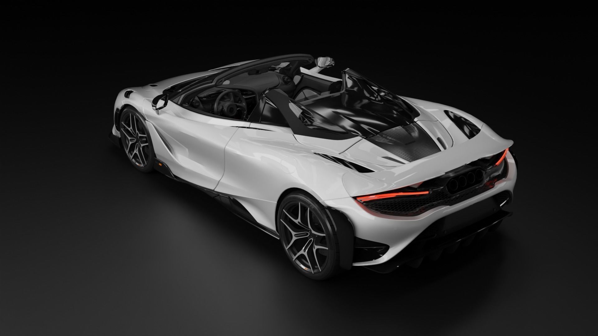 SUPERCARS - McLaren 765LT Spider and Ferrari 812 Superfast 3D Model Collection_6