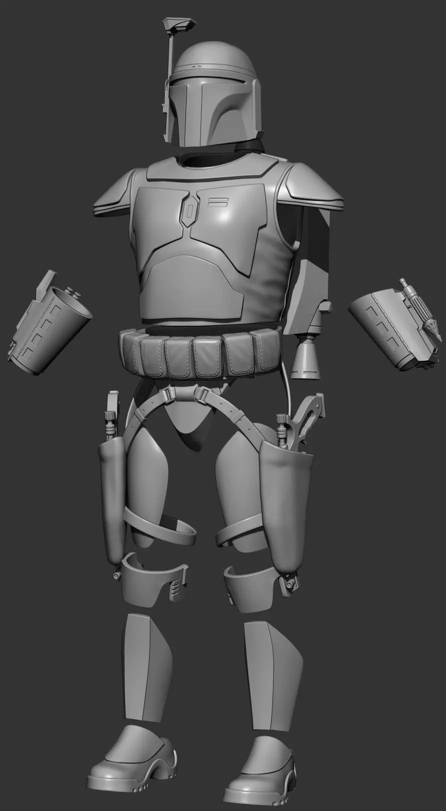 Jango Fett One12 Scale Armor 3D STL Files 3D print model_0