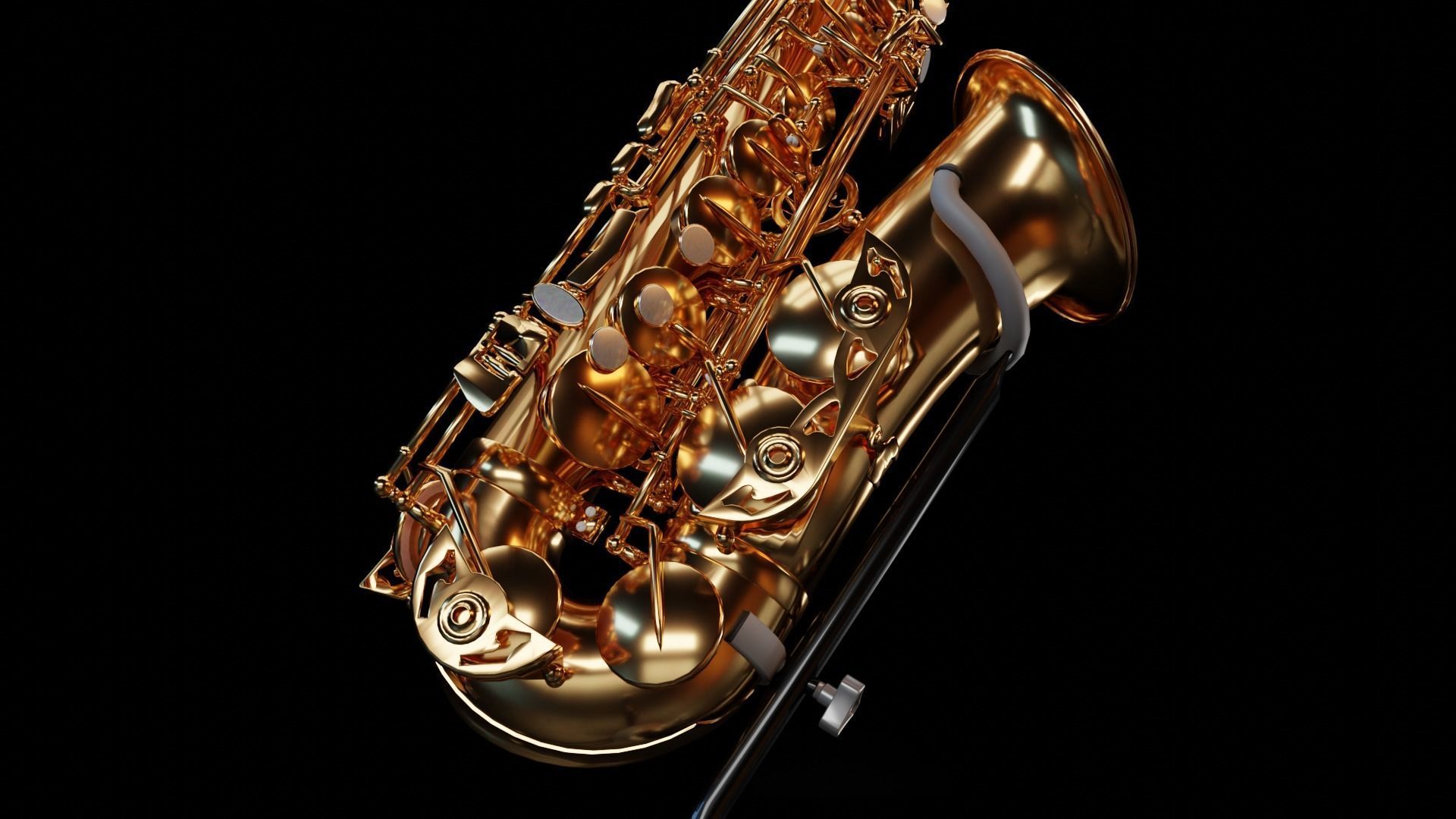 YAMAHA - Alto Sax - Tenor Sax and PSR-E403 Keyboard 3D Model Collection_16