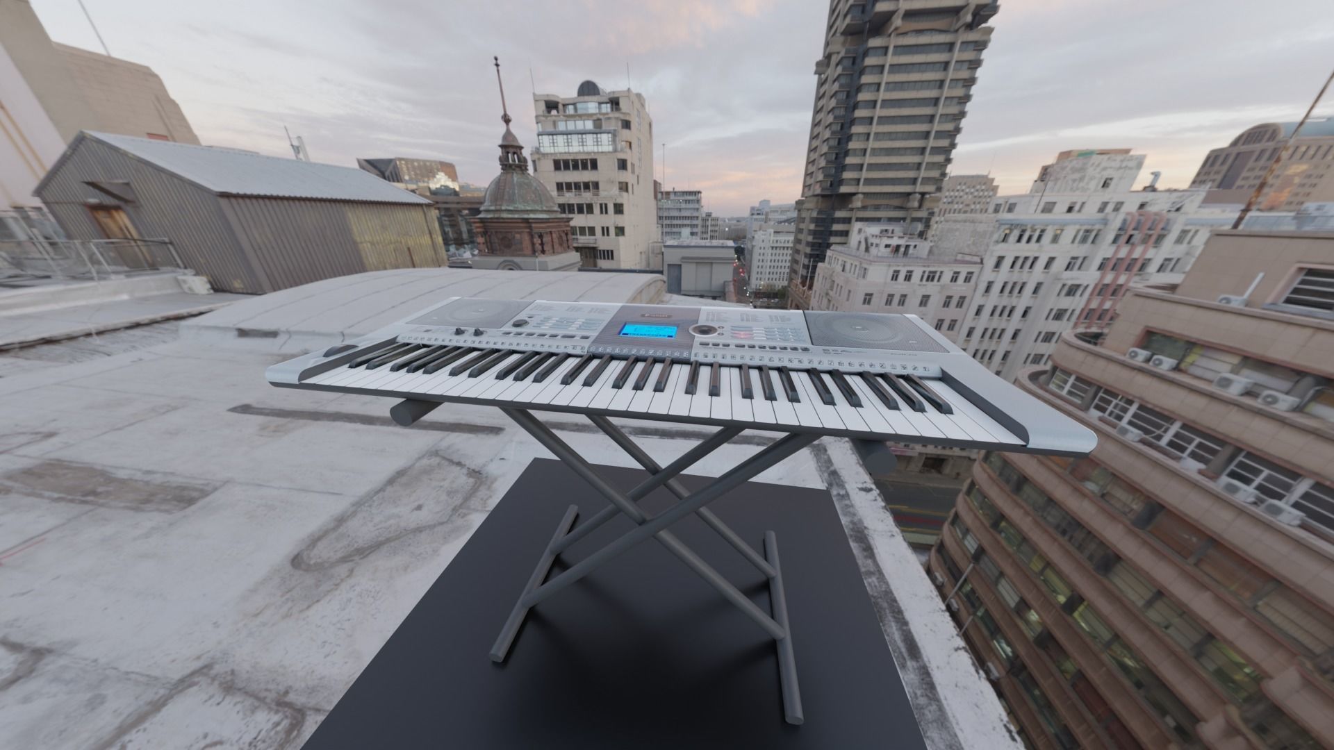 YAMAHA - Alto Sax - Tenor Sax and PSR-E403 Keyboard 3D Model Collection_27