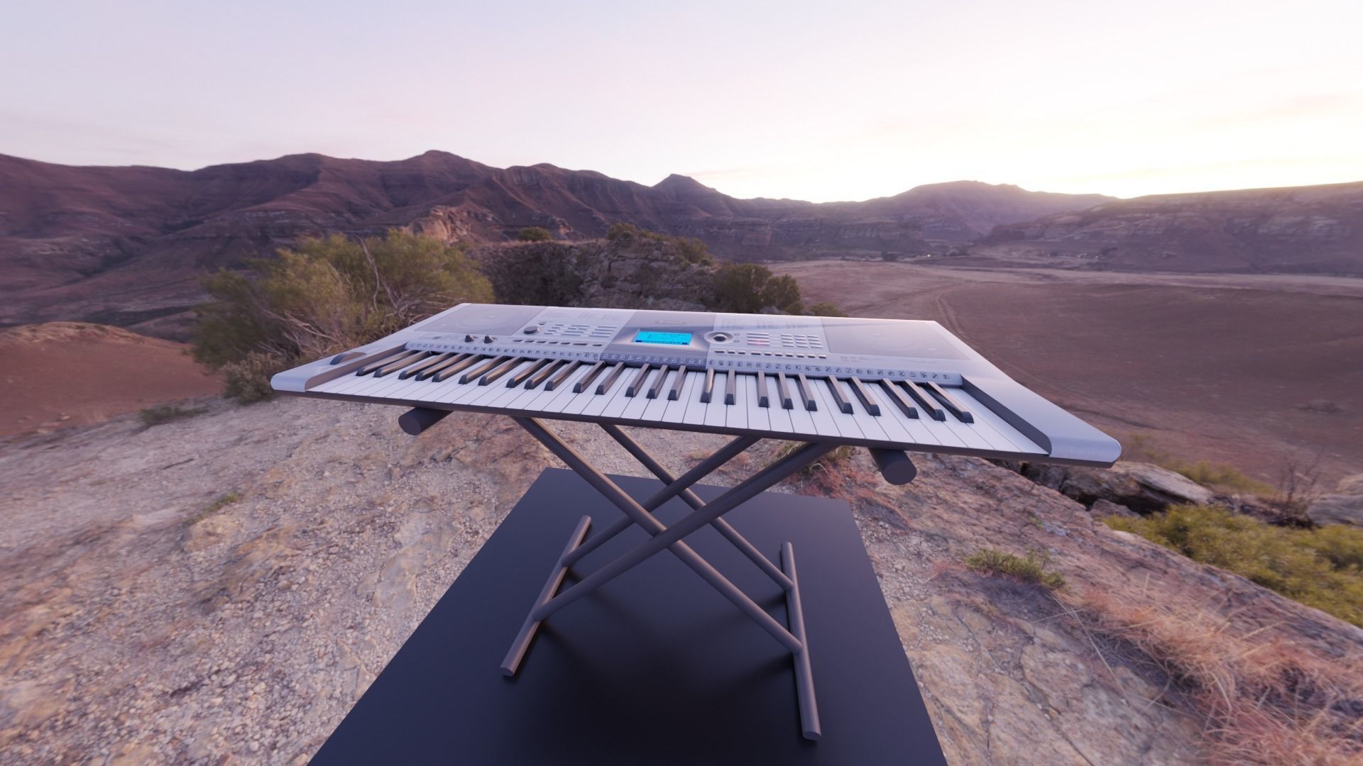 YAMAHA - Alto Sax - Tenor Sax and PSR-E403 Keyboard 3D Model Collection_26