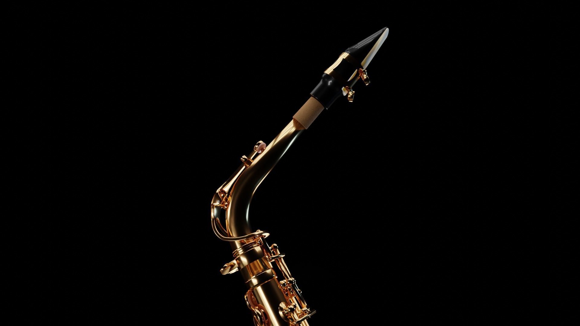 YAMAHA - Alto Sax - Tenor Sax and PSR-E403 Keyboard 3D Model Collection_9
