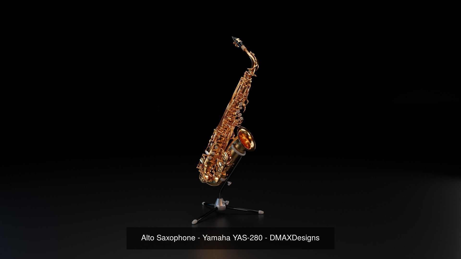 YAMAHA - Alto Sax - Tenor Sax and PSR-E403 Keyboard 3D Model Collection_4