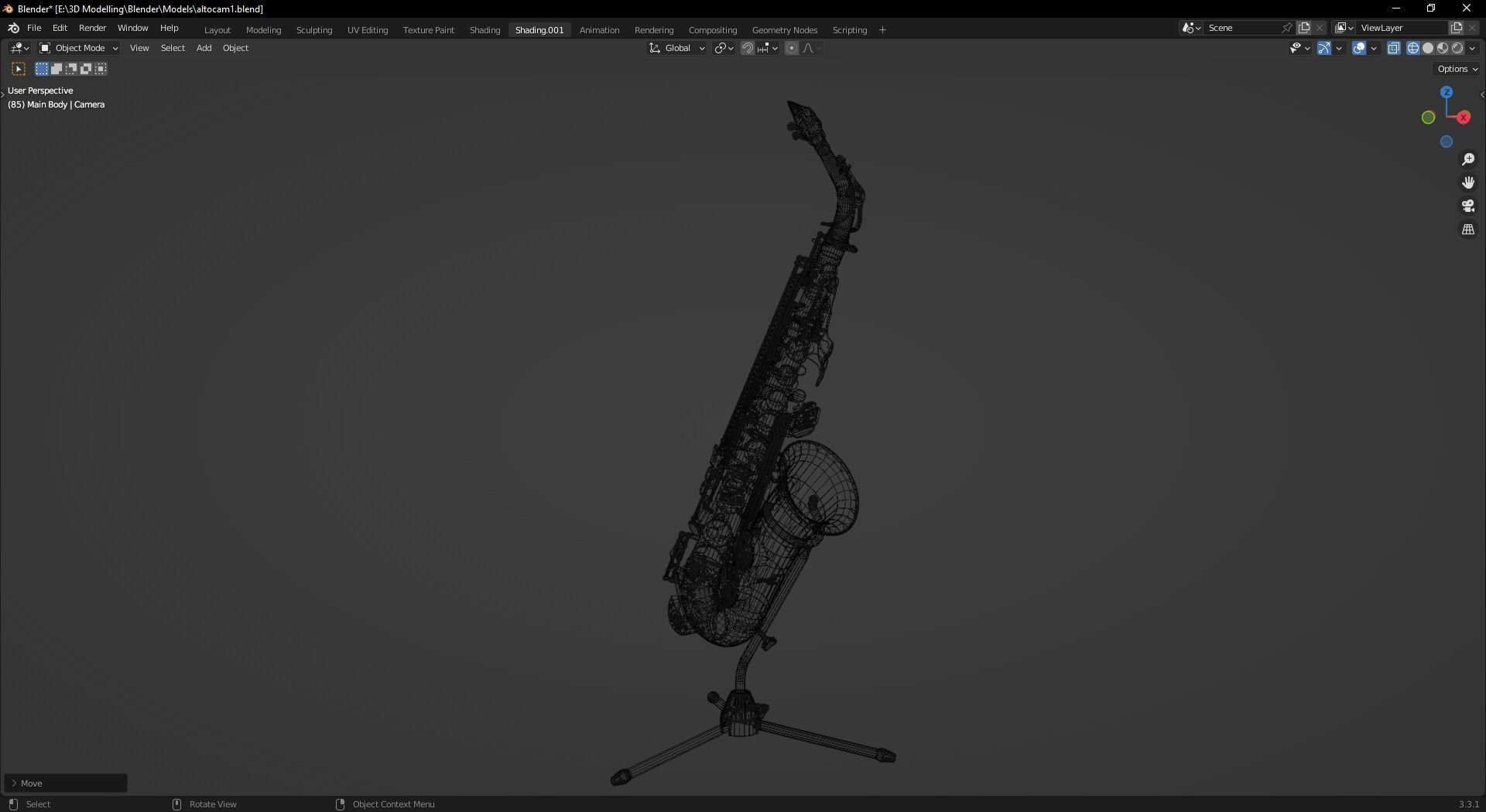 YAMAHA - Alto Sax - Tenor Sax and PSR-E403 Keyboard 3D Model Collection_6