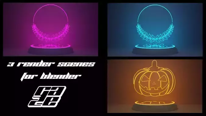 Showcase scene for blender 3D model