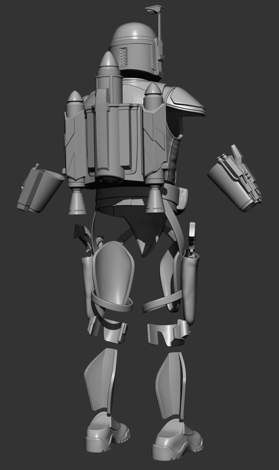 Jango Fett Full Size Props Armor 3D STL  files 3D print model_1