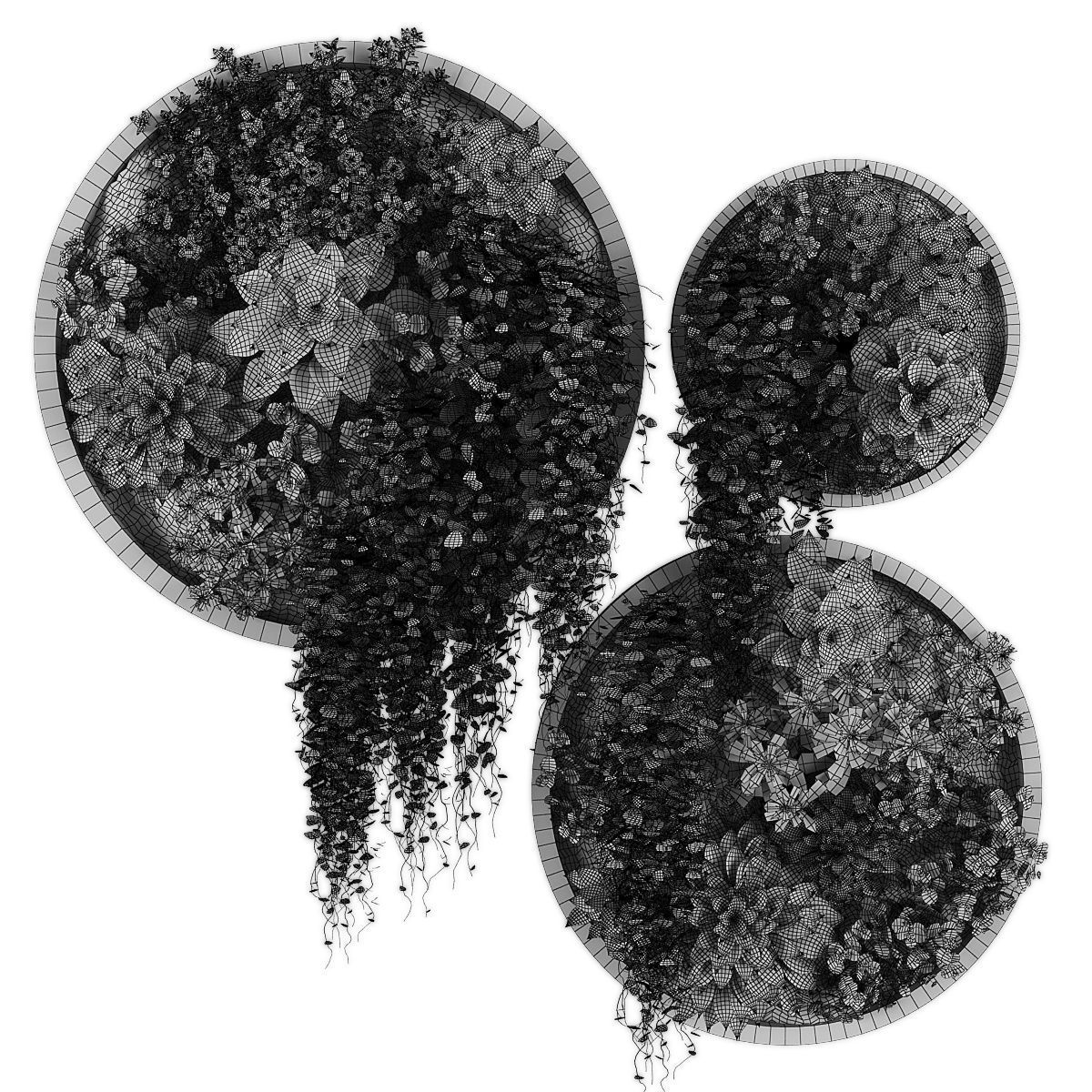 Vertical garden 191 Low-poly 3D model_1