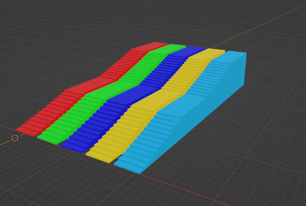 Stair color Free low-poly 3D model_0