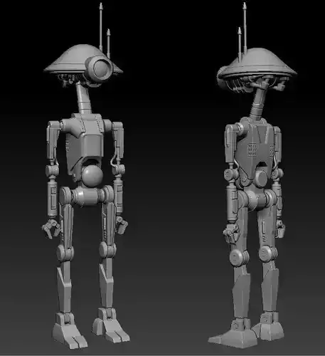 Pit Droid Articulation One12 Scale 3D files 3D print model