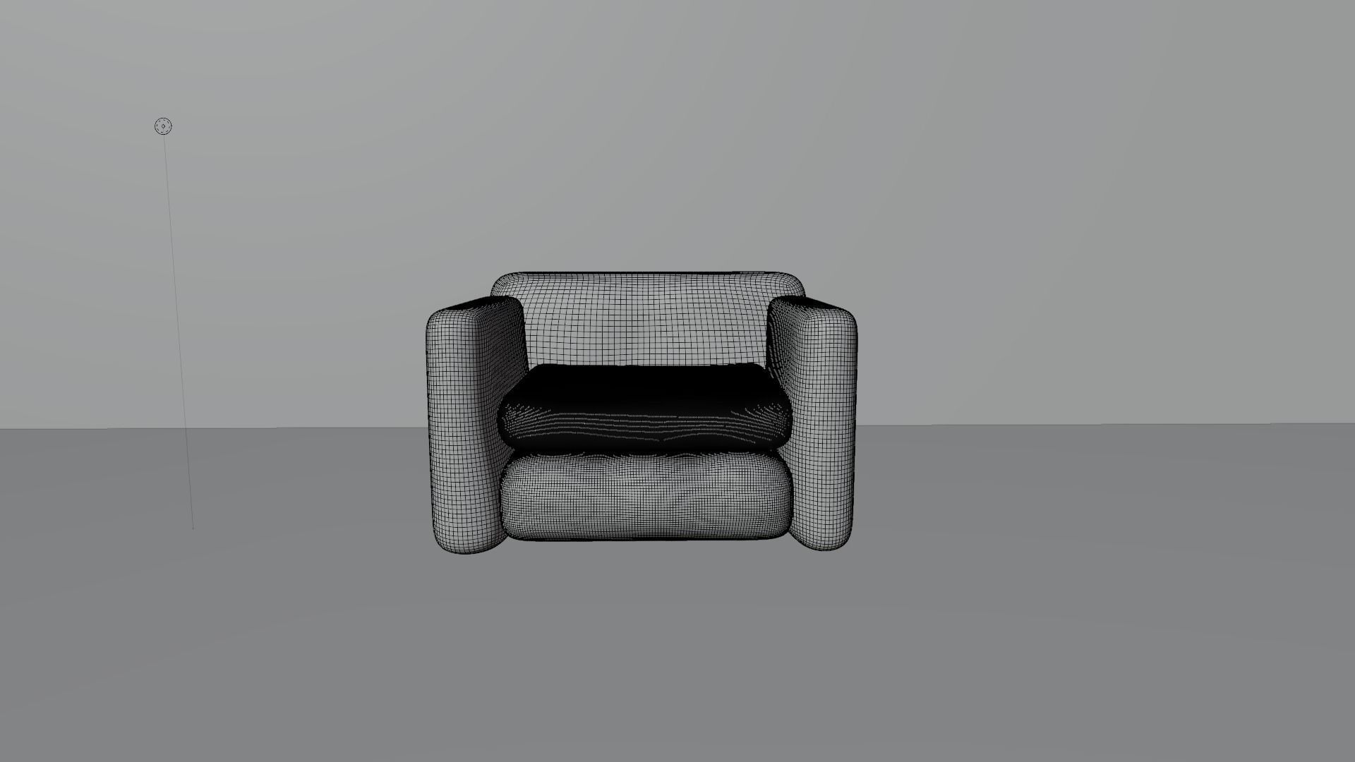 Armchair leather chair 3D model_6